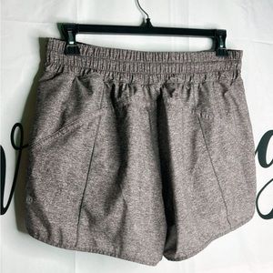 lululemon gray track that high rise shorts